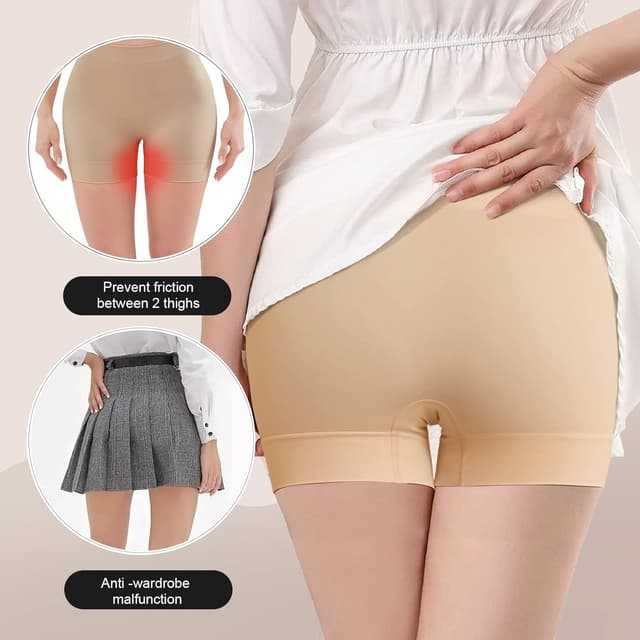 Detalle 2 de YADIFEN Women’s Anti-Chafing Seamless Boxers Shorts – Ultra-Soft Boyshorts for Under Skirts