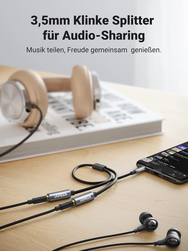 Thumbnail 1 de UGREEN Audio Splitter 3,5mm 20 cm