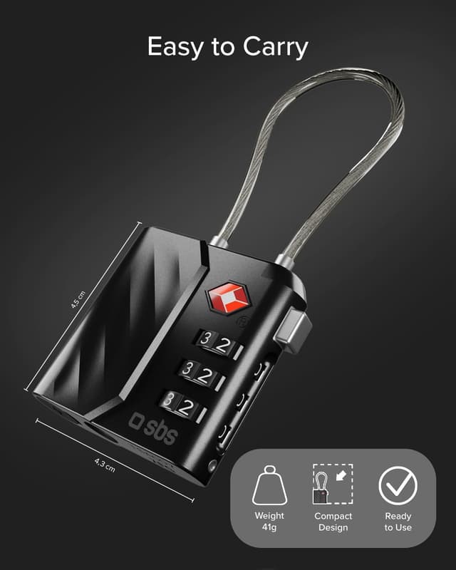 Thumbnail 4 de SBS Track My Lock candado TSA con Find My