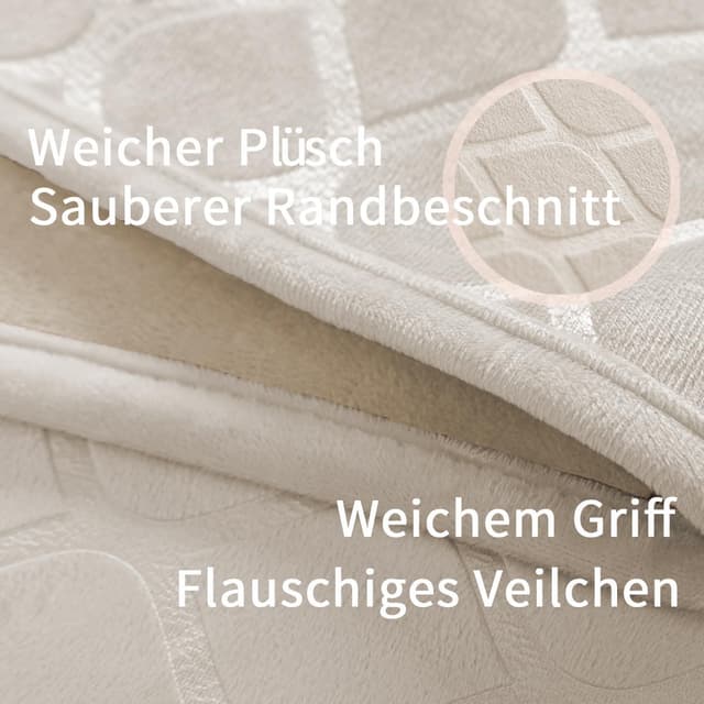 Detalle de Amarrirose wasserdichte Hundedecke 80x100 cm – Outdoor- und Sofaschutz, waschbar, Beige/Elfenbeinweiß