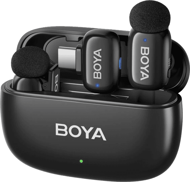 Detalle de Boya Mini Ultra-Mini Schwarz (USB-C) – Funkmikrofon-Set für Smartphone-Aufnahmen