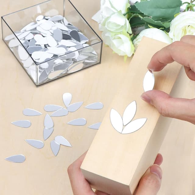 Thumbnail 2 de TAIANJI 300 pcs Mirror Wall Stickers — Leaf Shape 🪞