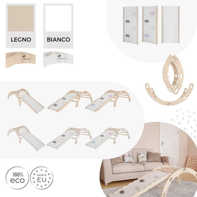 Thumbnail 2 de MAMOI Arrampicata per Bambini Scivolo Legno 2/3 Anni