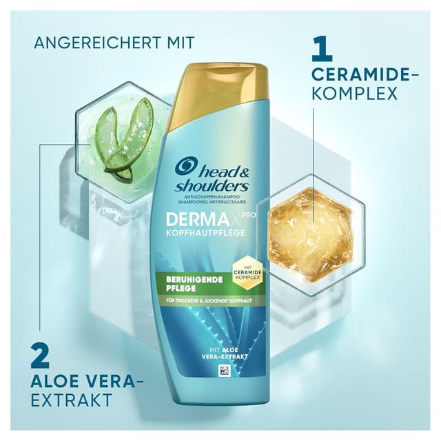Detalle de Head & Shoulders DERMAXPRO Beruhigendes Anti-Schuppen Shampoo (2x250 ml) bei trockener, juckender Kopfhaut