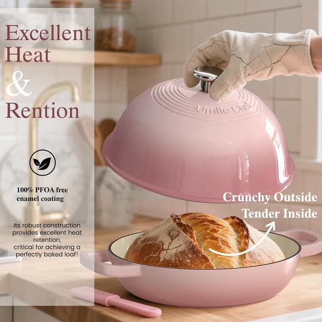 Thumbnail 3 de Umite Chef 6-Qt Cast Iron Dutch Oven Bread Pot