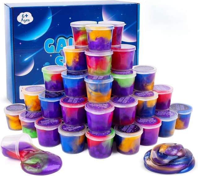 Detalle de 48 Pack Fluffy Galaxy Slime kit — party favours for kids