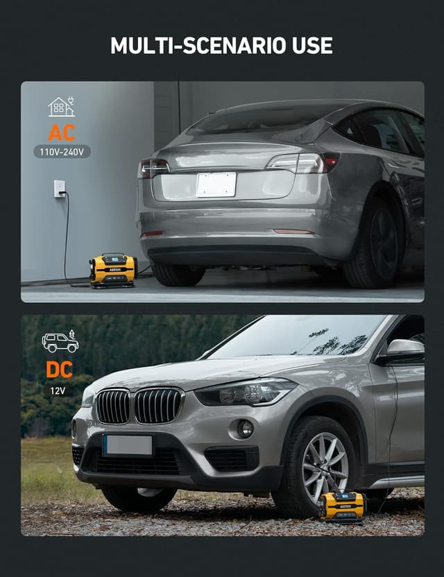 Detalle 2 de AstroAI Tire Inflator 150 PSI Portable Pump ⛽