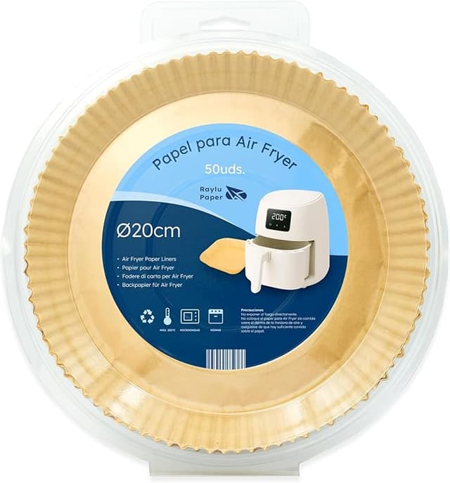 Imagen de Raylu Paper - Papel para Freidora de Aire 20cm, 50 unidades 🧻 en OfertitasTOP