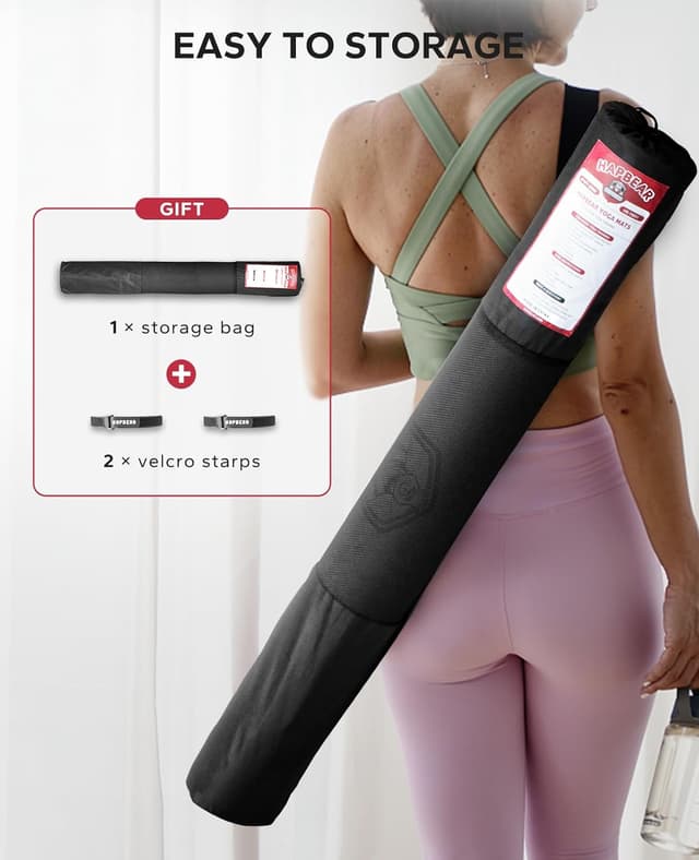 Thumbnail 6 de HAPBEAR Large Yoga Mat 183×116cm 6mm 🧘♀