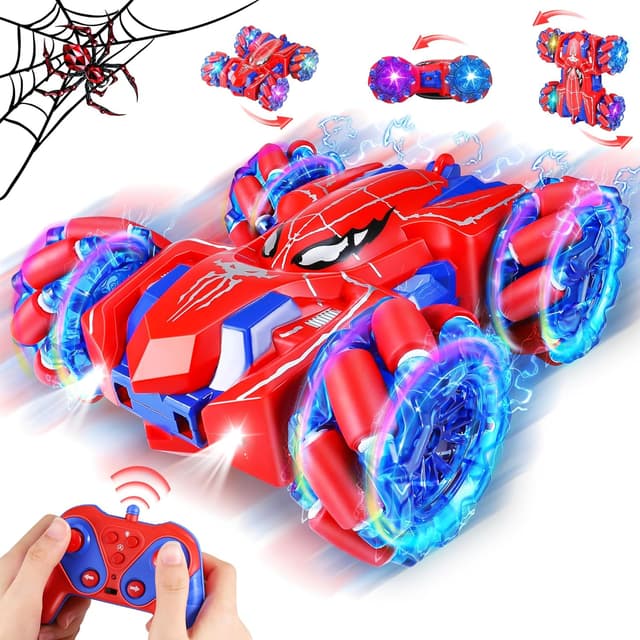 Detalle de Kssvzz Spider 2.4GHz 360° Double-Sided 4WD RC Stunt Car with Cool Lights
