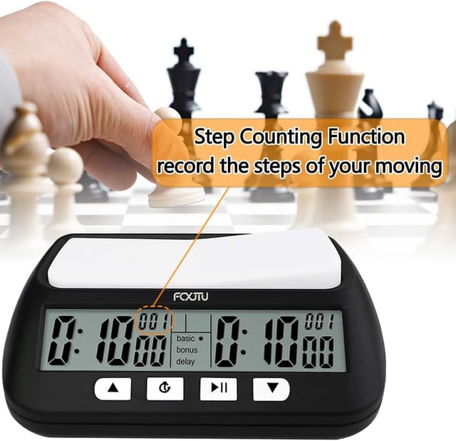 Detalle 2 de FCXJTU Professional Digital Chess Timer (FCXJTU) with Alarm, Countdown/Count-up and Delay
