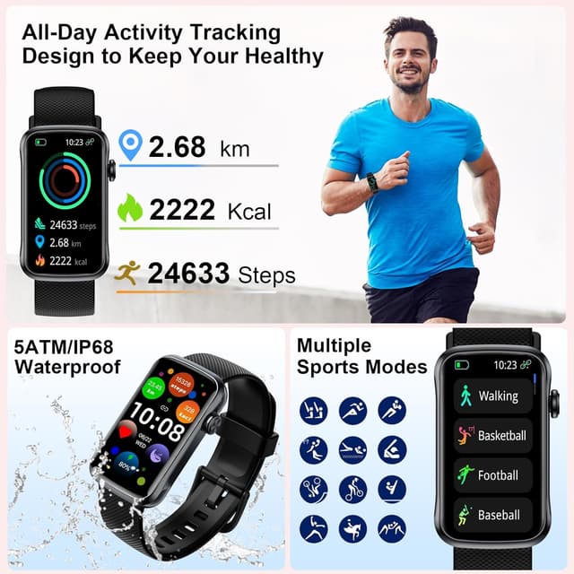 Detalle de HD 1.47-inch 2026 Smart Watch Fitness Tracker