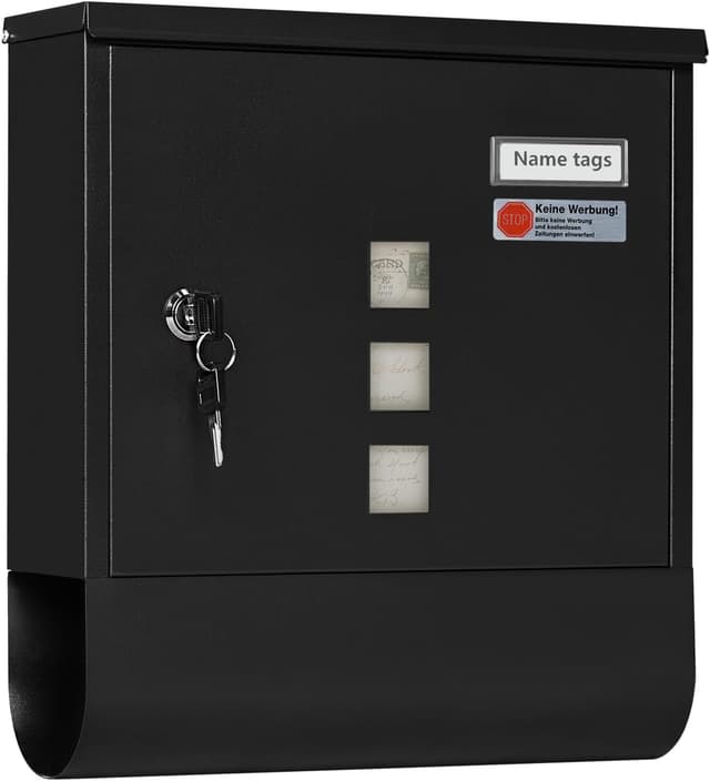 Detalle de WOLTU Briefkasten mit Zeitungsfach 30,5x33,5x9 cm 📮