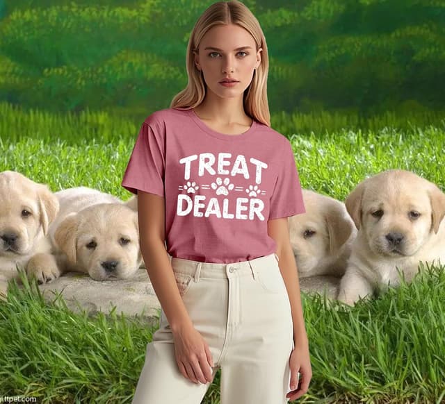 Detalle 2 de Treat Dealer Mama T Shirt, dog paws