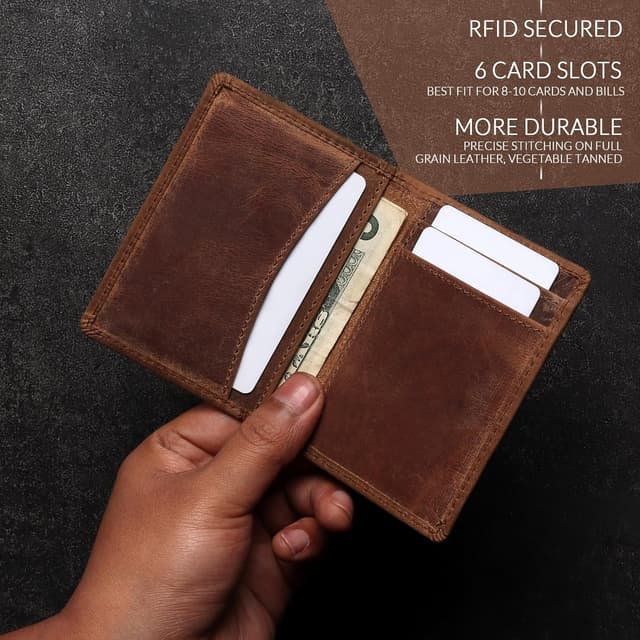 Detalle 2 de FOXHACKLE Kreditkartenetui aus Vollnarbenleder