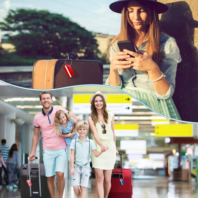 Thumbnail 1 de Wonwood_direct Etichette per Bagagli 6 pezzi