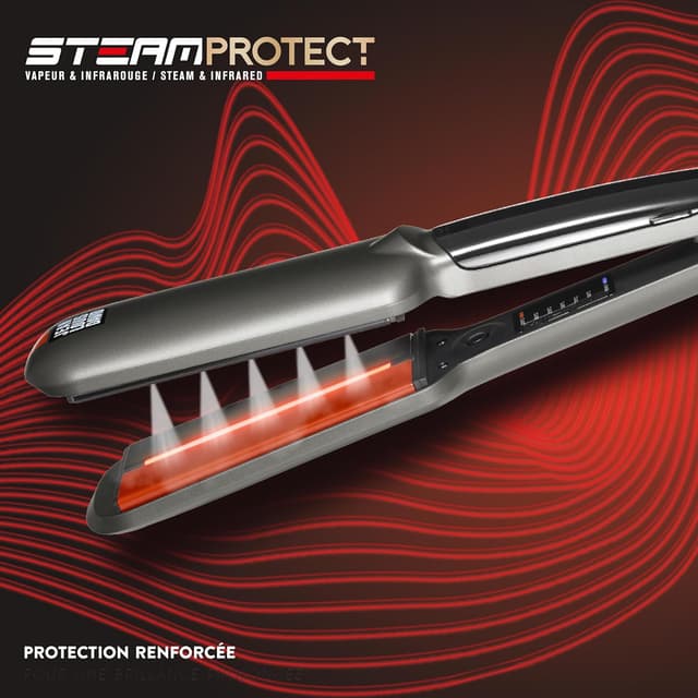 Detalle de Jean Louis David Lisseur infrarouge + vapore STEAM PROTECT – 235°C max, 50W