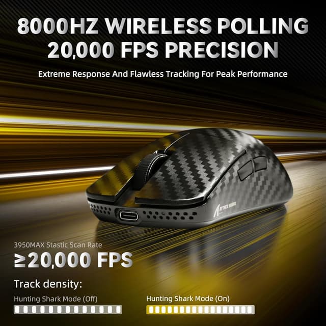 Thumbnail 4 de ATTACK SHARK R11 Ultra Carbonfaser 49g 42000 DPI