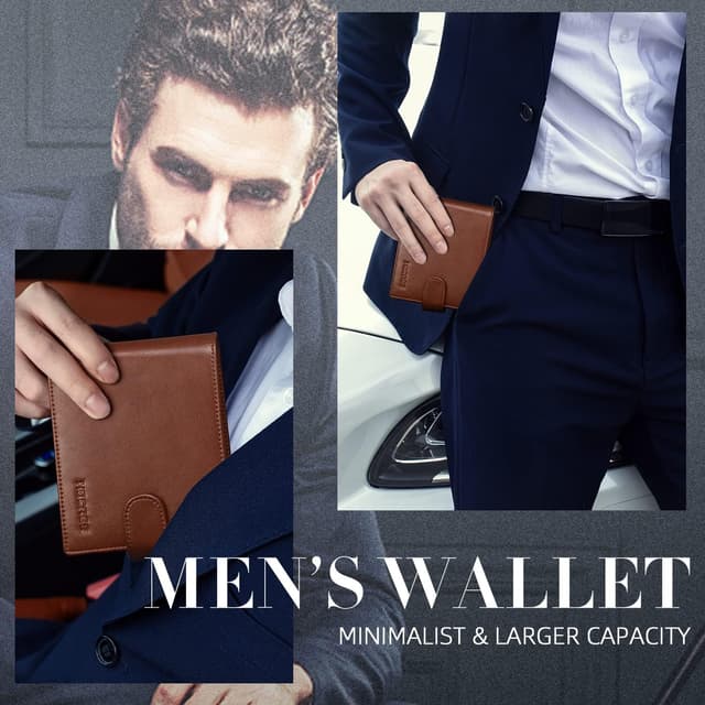 Thumbnail 3 de HOCRES Wallets for Men RFID 14 slots