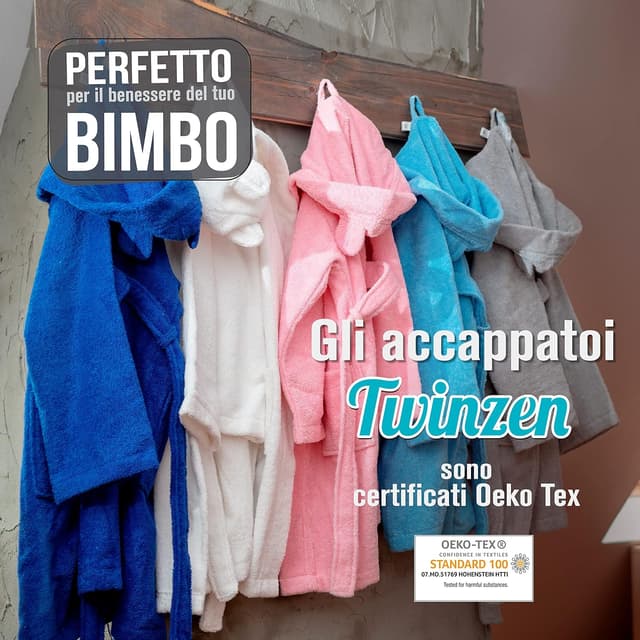 Thumbnail 6 de Twinzen accappatoio bambini 360 gsm in cotone