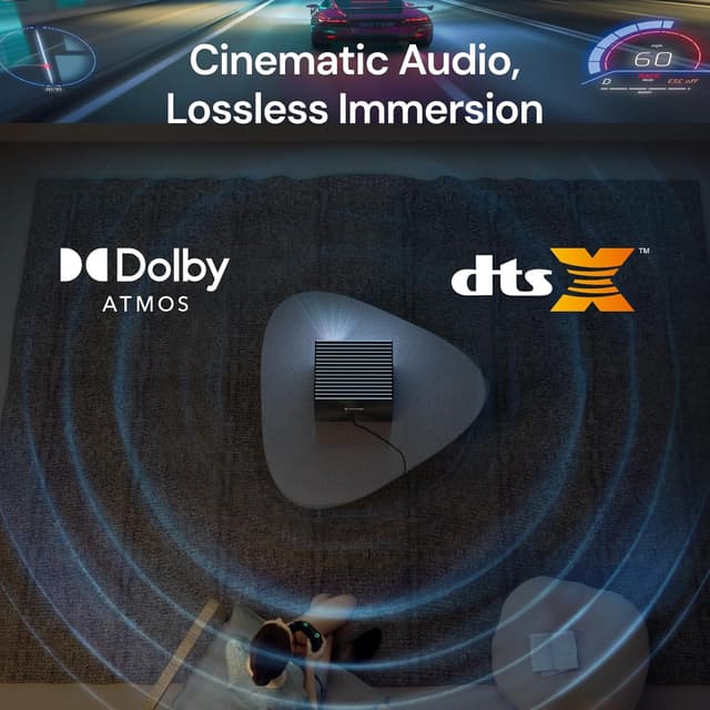 Thumbnail 6 de Valerion StreamMaster Plus Triple Laser Projector (AI 4K UHD, 4ms lag-free gaming, Voice Control)