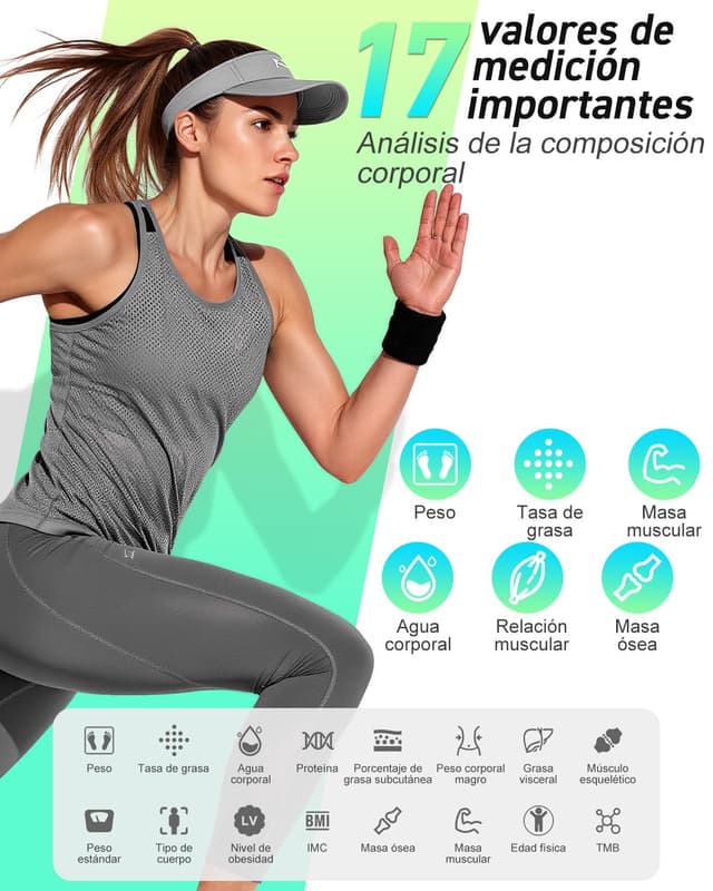 Thumbnail 1 de INSMART Báscula Grasa Corporal Bluetooth 180 kg