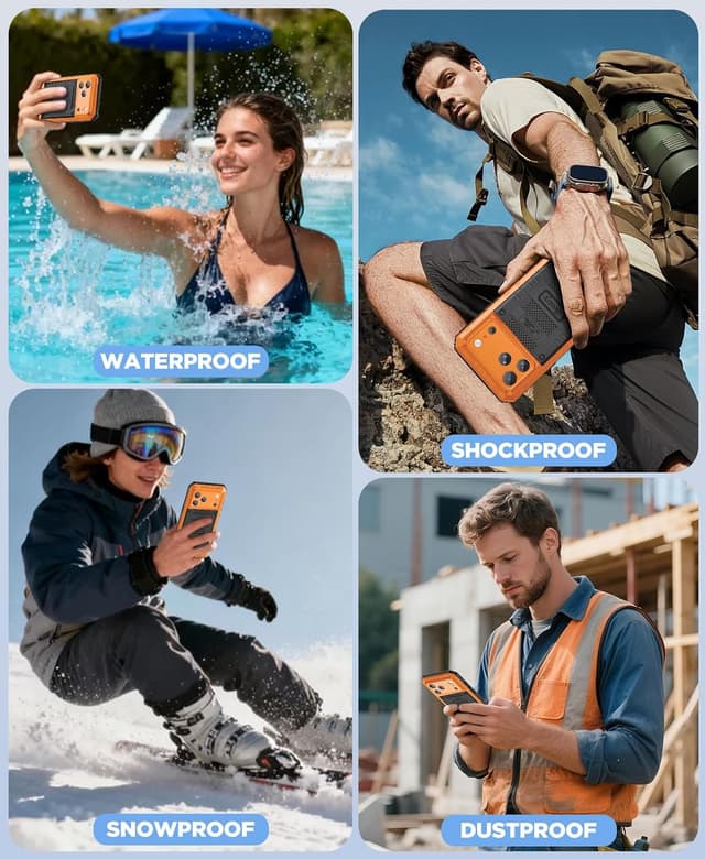 Thumbnail 6 de Beeasy Robust Series iPhone 17 Pro case (IP68, military-grade protection, orange)