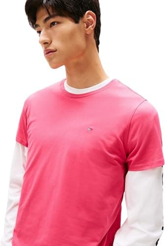 Thumbnail 2 de Tommy Jeans TJM Xslim Jersey Tee 👕 Red Vintage Cerise XS