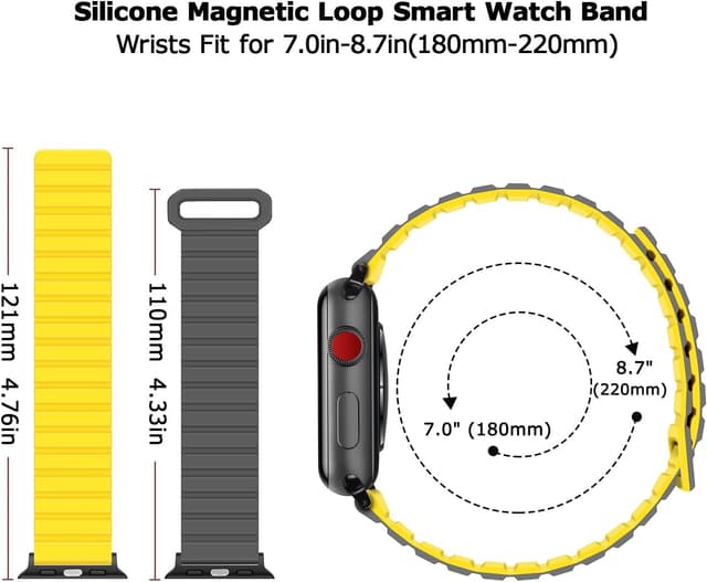 Thumbnail 5 de Tasikar Thin Silicone Magnetic Loop 49mm for Apple Watch