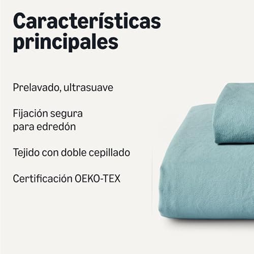 Detalle 2 de Amazon Basics Funda nórdica 135×200 cm azul