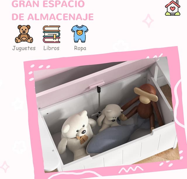 Thumbnail 5 de AIYAPLAY Baúl para Juguetes 68,5x34x58 cm