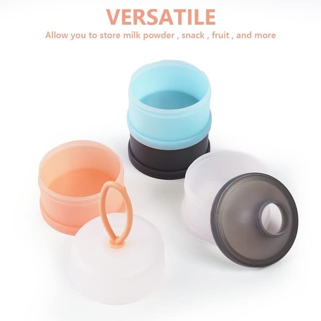 Detalle de Vicloon dosatore per latte in polvere impilabile con 4 scomparti (2 pezzi) per viaggi e snack