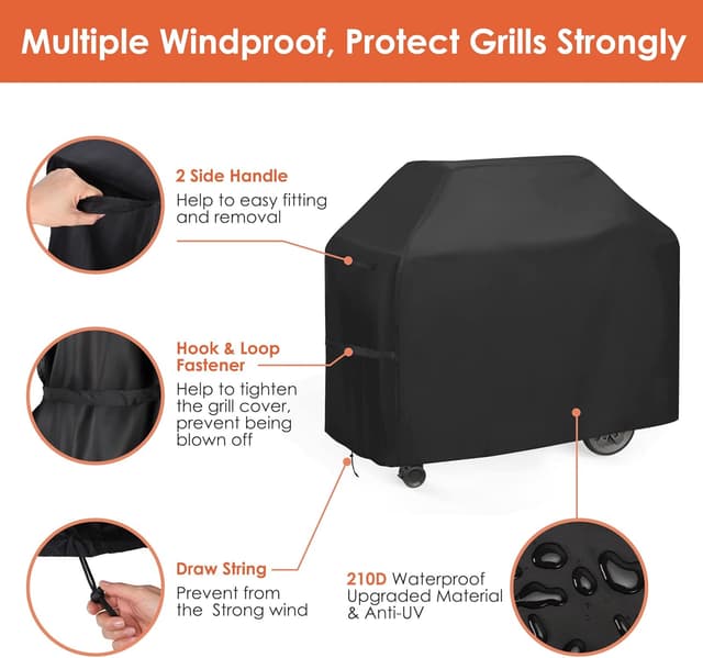 Detalle 2 de BBQ Cover Heavy Duty Large 145x61x117cm