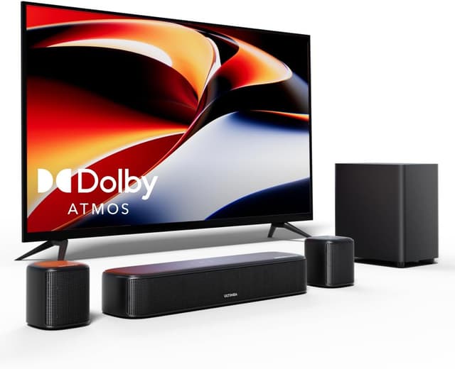 Detalle de ULTIMEA Aura A50 Pro : barre de son 5.1ch avec Dolby Atmos pour TV, HDMI eARC, App et caisson 4