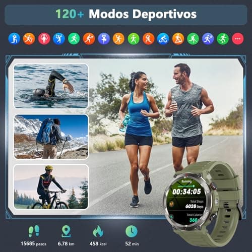 Thumbnail 6 de Baolubao Reloj Inteligente para Hombre con linterna, brújula y llamadas Bluetooth