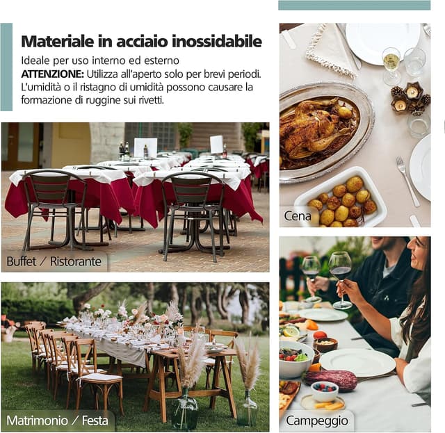 Detalle 2 de virea 8 fermacoperta in acciaio inox argento per tavoli (spessore fino a 3 cm)