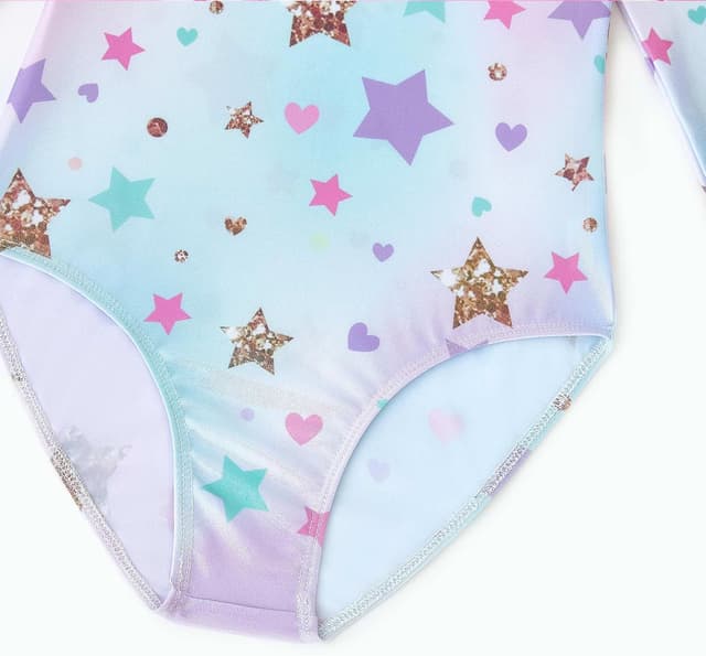Detalle de Tstiti Gymnastics leotard for girls, long sleeve