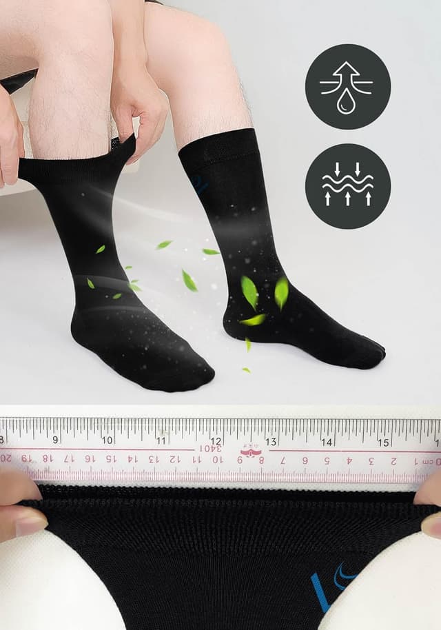 Detalle 2 de ZAKASA Chaussettes Bambou Homme classiques pour bureau et costume