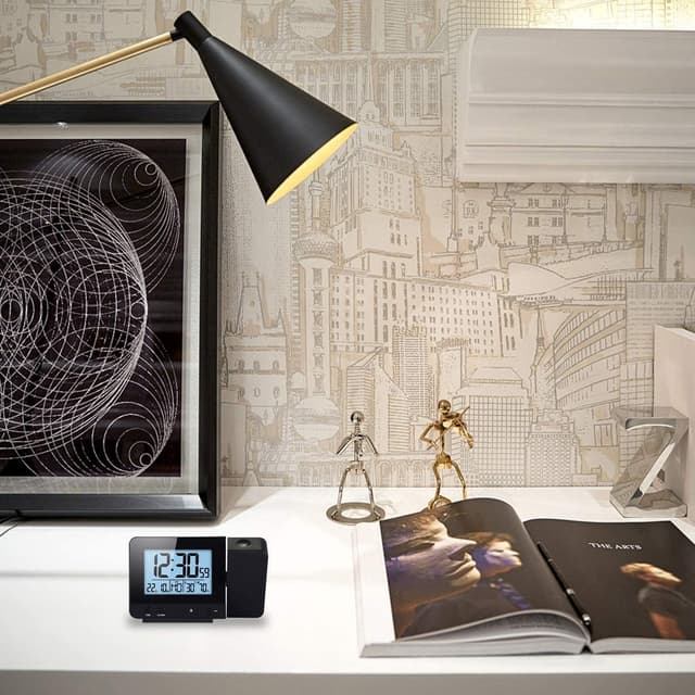 Detalle de Houkiper LED réveil projecteur numérique