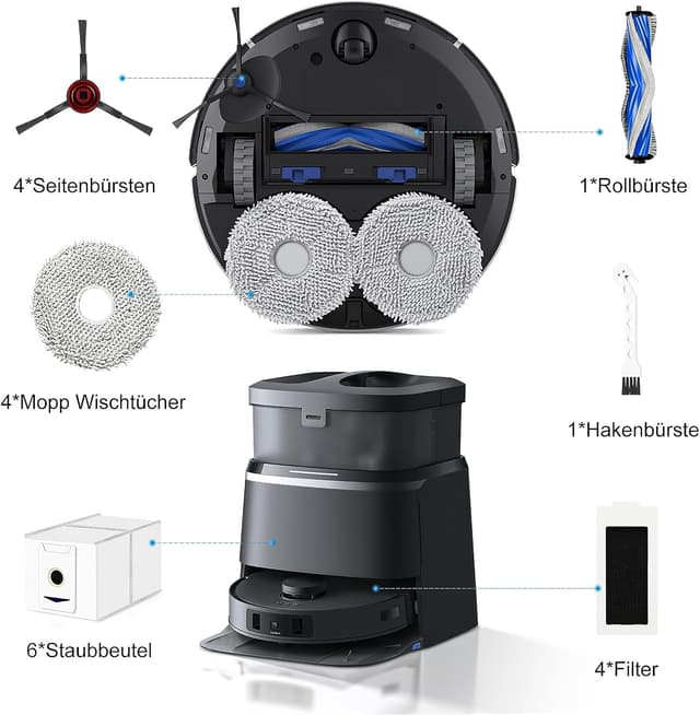 Thumbnail 6 de Pure Realm 20-teiliges Zubehörset für Ecovacs Deebot T30 Omni / T30 Pro Omni