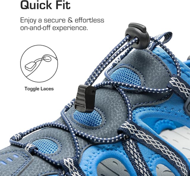 Detalle de DREAM PAIRS DMUMST2505 – Sandales sportives d’été pour homme antidérapantes et respirantes