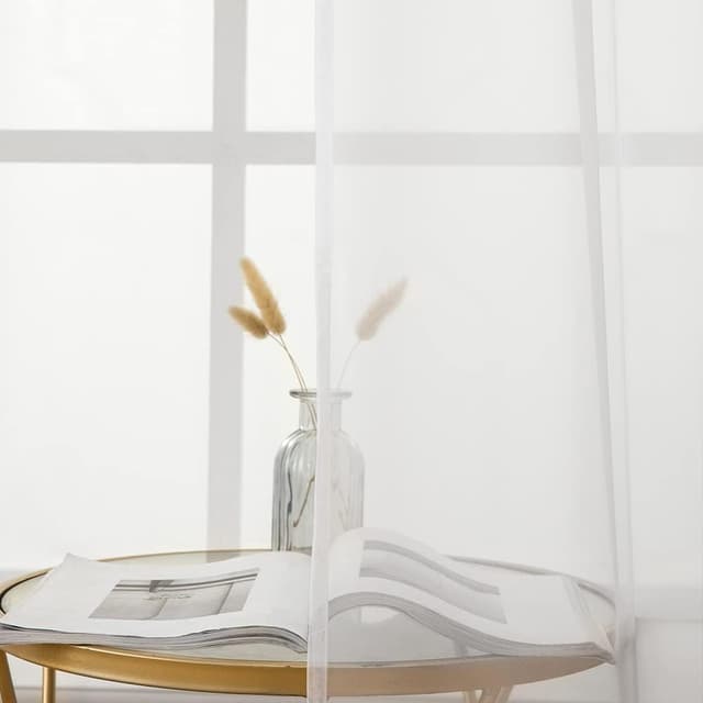 Detalle 2 de MIULEE 2er Set Voile Vorhang 140x245 cm đȘ