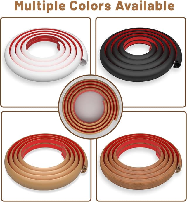 Detalle de DIKARIYA Kabelkanal Braun selbstklebend (3 cm x 3 m) – flexible Boden-Kabelbrücke für Outdoor, Haus & Büro