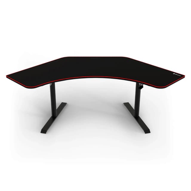 Detalle 2 de Arozzi Arena Angelo Deskpad Black: escritorio completo con alfombrilla y gestión de cables