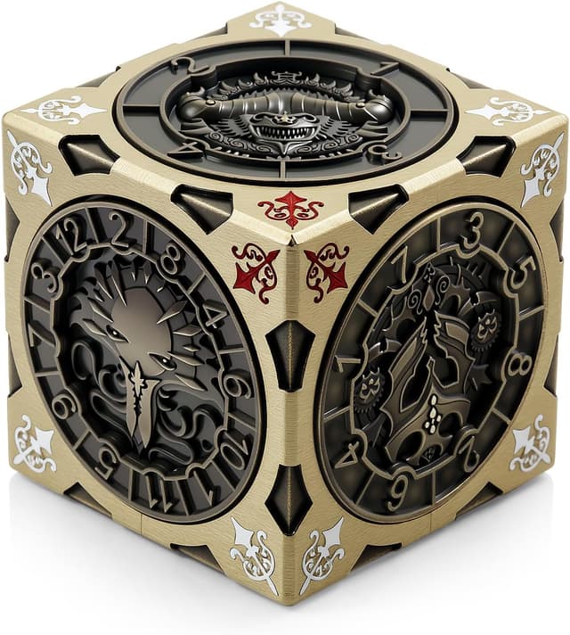 Detalle de DNDND Brass 7-in-1 Spinner Dice Cube