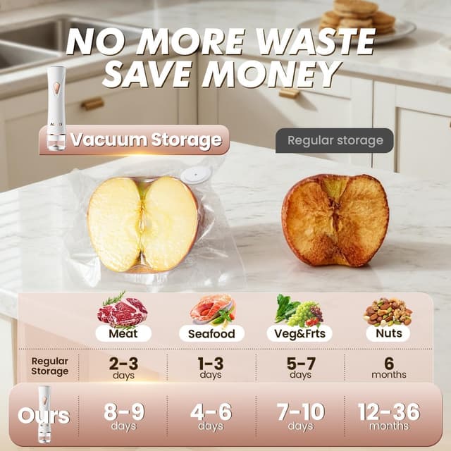 Thumbnail 4 de Compact Vacuum Sealer Handheld Vacuum Sealer for Food