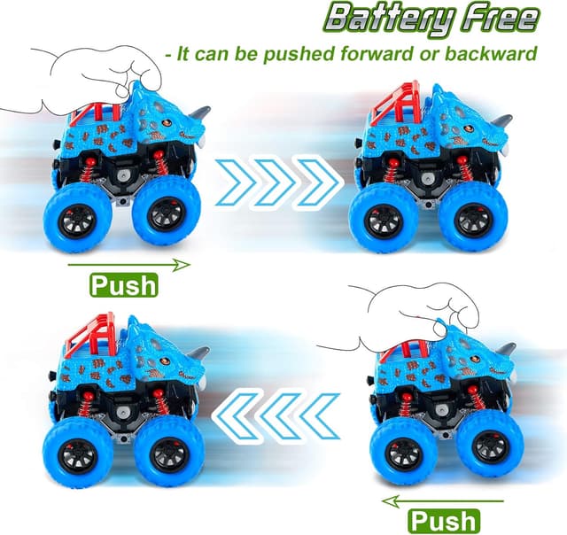 Thumbnail 2 de LODBY Dinosaur Toys Push and Go Truck 2-Pack