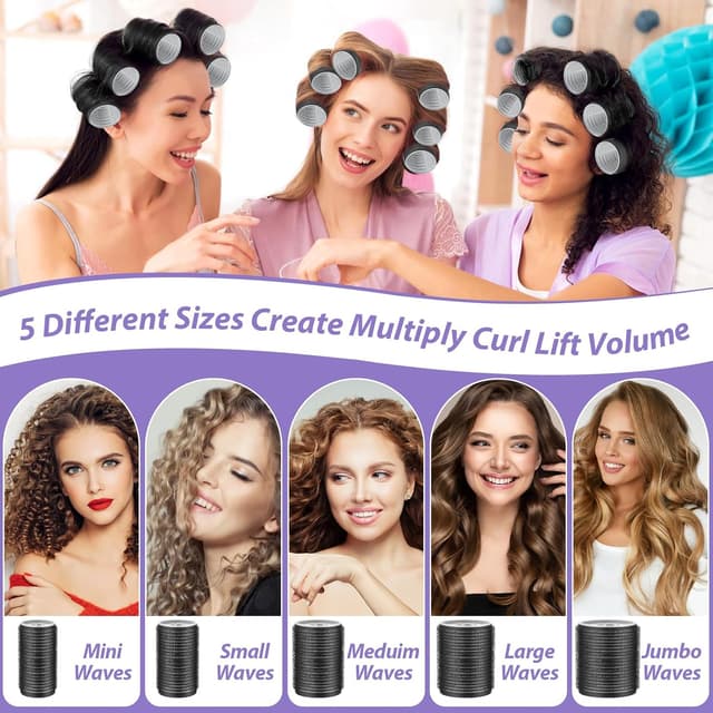 Detalle de Qinzave Lockenwickler 56 Stück mit 5 Größen