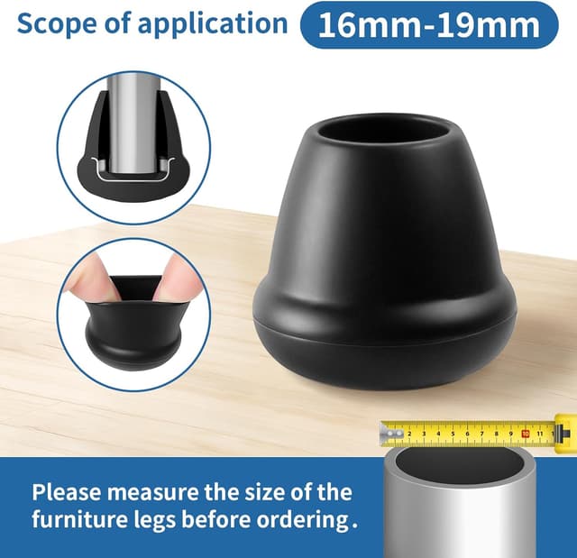 Detalle de RCHYFEED 24-piece silicone chair leg caps