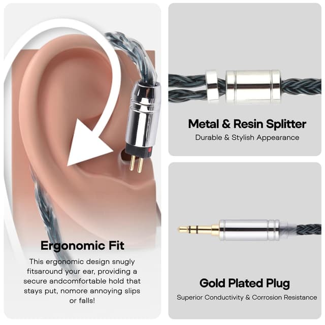 Thumbnail 5 de Linsoul Tripowin Zonie 16 Core SPC Cable Moss